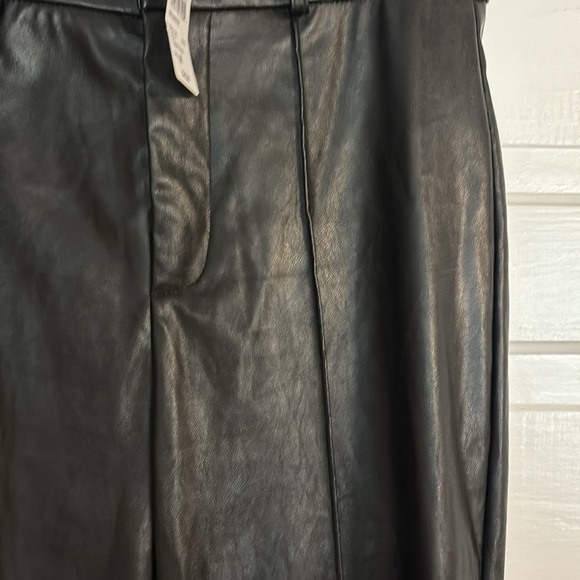 NWT Windsor Black Flare Faux Leather Pants - Picture 3 of 4
